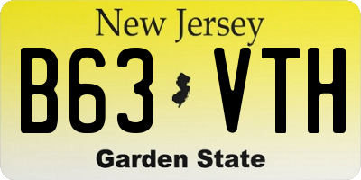 NJ license plate B63VTH