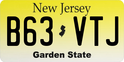 NJ license plate B63VTJ