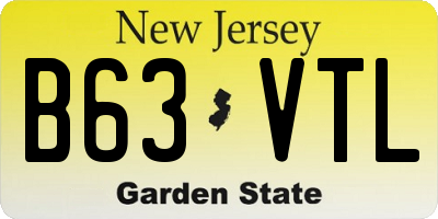 NJ license plate B63VTL