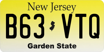 NJ license plate B63VTQ