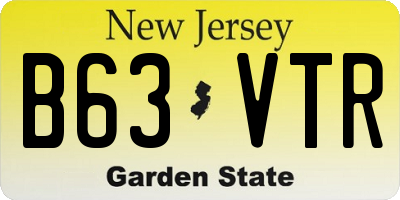 NJ license plate B63VTR