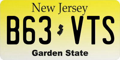 NJ license plate B63VTS