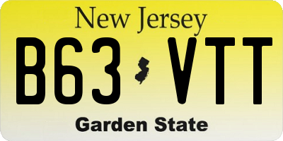 NJ license plate B63VTT