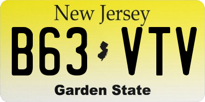 NJ license plate B63VTV