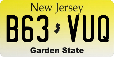 NJ license plate B63VUQ