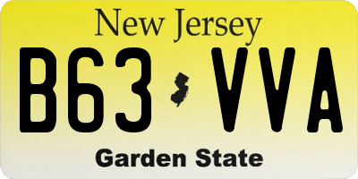 NJ license plate B63VVA