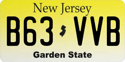 NJ license plate B63VVB