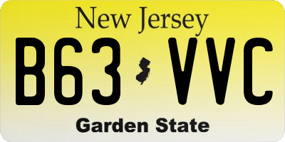 NJ license plate B63VVC