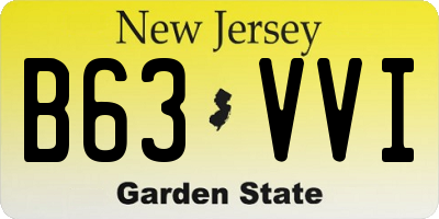 NJ license plate B63VVI