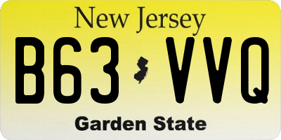 NJ license plate B63VVQ