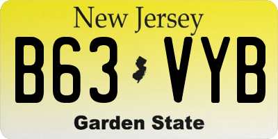 NJ license plate B63VYB