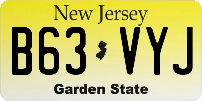 NJ license plate B63VYJ