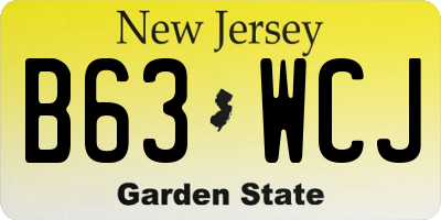 NJ license plate B63WCJ