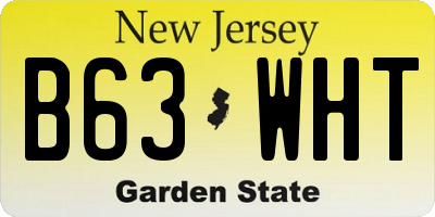 NJ license plate B63WHT