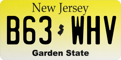 NJ license plate B63WHV