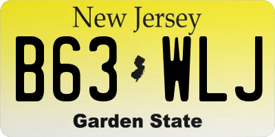 NJ license plate B63WLJ