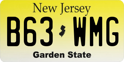 NJ license plate B63WMG