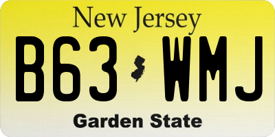 NJ license plate B63WMJ