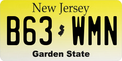 NJ license plate B63WMN