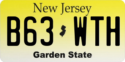 NJ license plate B63WTH
