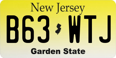 NJ license plate B63WTJ