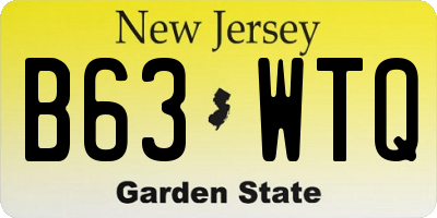 NJ license plate B63WTQ