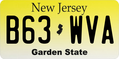 NJ license plate B63WVA