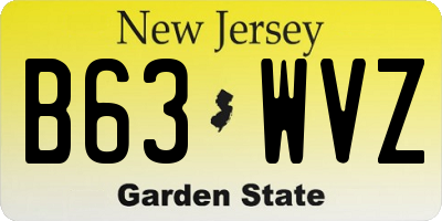NJ license plate B63WVZ