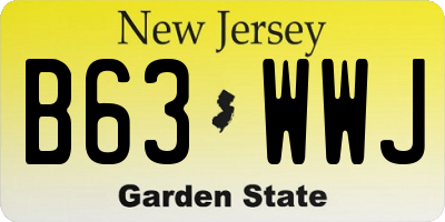 NJ license plate B63WWJ