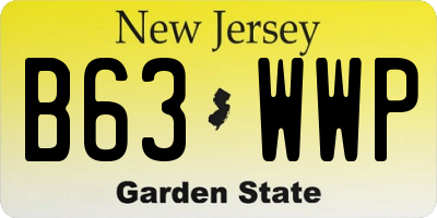 NJ license plate B63WWP