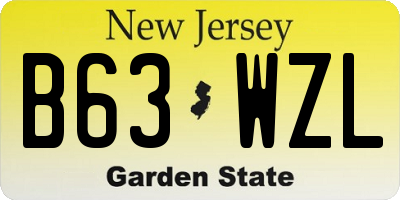 NJ license plate B63WZL