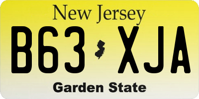 NJ license plate B63XJA