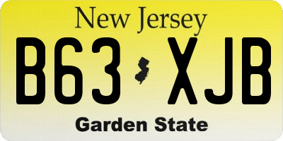 NJ license plate B63XJB