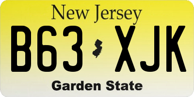 NJ license plate B63XJK