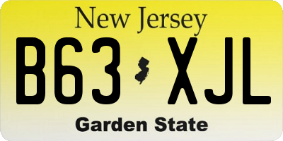 NJ license plate B63XJL