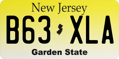 NJ license plate B63XLA