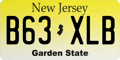 NJ license plate B63XLB