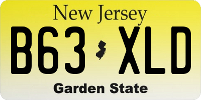 NJ license plate B63XLD