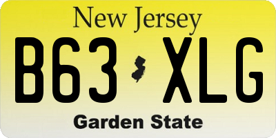 NJ license plate B63XLG