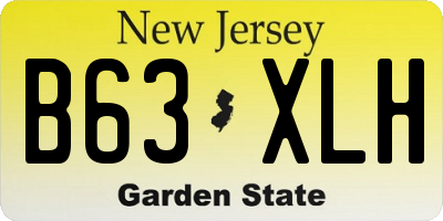 NJ license plate B63XLH