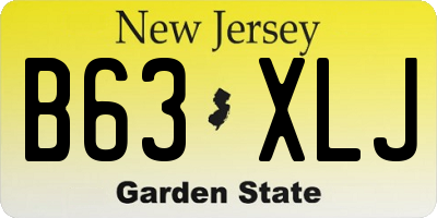 NJ license plate B63XLJ