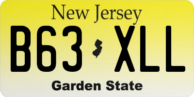 NJ license plate B63XLL