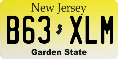 NJ license plate B63XLM