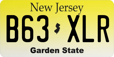 NJ license plate B63XLR