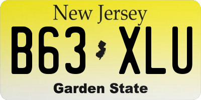 NJ license plate B63XLU