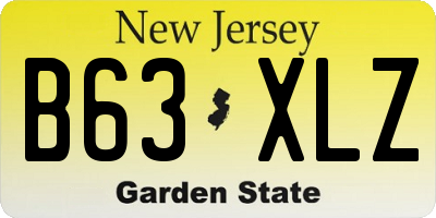 NJ license plate B63XLZ