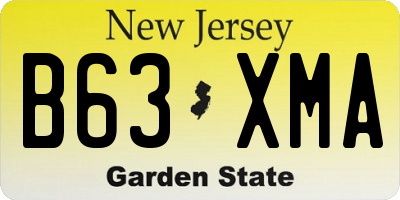 NJ license plate B63XMA