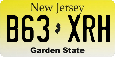 NJ license plate B63XRH