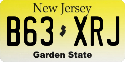 NJ license plate B63XRJ