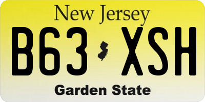 NJ license plate B63XSH